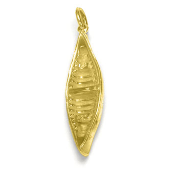 Canoe Charm in 10K Gold